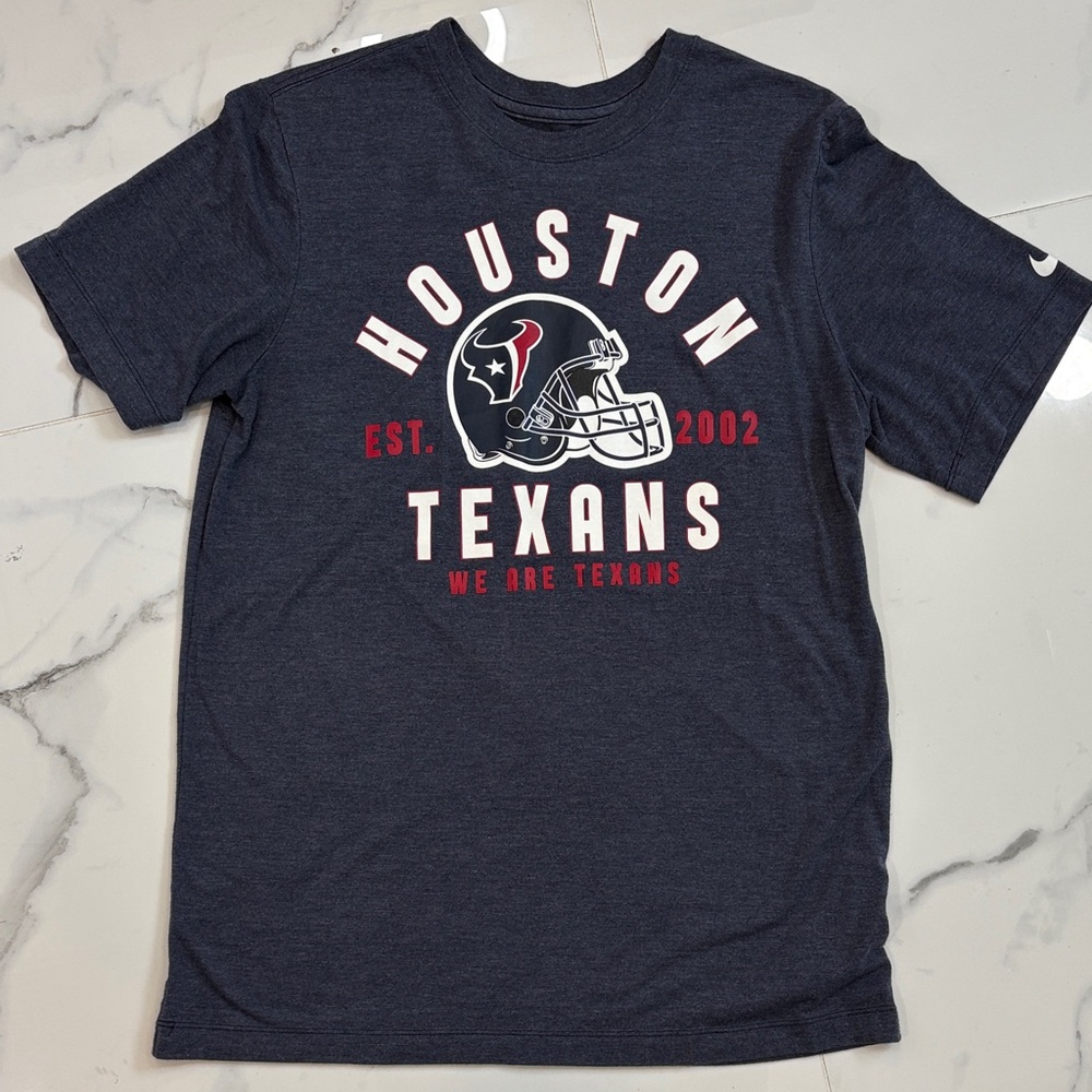 Nike Houston Texans Blue Gray Graphic Tee